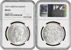 1 crown Great Britain 1 crown 1937, NGC MS63, Coronation of King George VI silver coin -