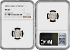 5 cents Hong Kong 5 cents 1899, NGC MS65, Queen Victoria (1863 - 1901) silver coin -