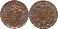 2 rappen Switzerland 2 rappen 1890 B, AU, Confoederatio Helvetica (1850 - 1916) -