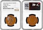 bronze Germany bronze medal 1887, NGC MS64 BN, 100th Birthday of Ludwig Uhland -