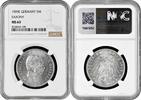 3 mark Saxony 3 mark 1909 E, NGC MS63, King Friedrich August III (1904 - 1918) -