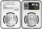  Southern Rhodesia   1953, NGC MS64,  100th Birthday of Cecil Rhodes  1 crown 1953 Southern Rhodesia   1953, NGC MS64,  100th Birthday of Cecil Rhode