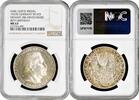 Medal Weimar Republic Karl Goetz Medal 1927 D, NGC MS67, Hindenburg 80th Birthday -
