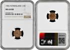 1/2 cent Netherlands 1/2 cent 1906, NGC MS64 RB, Queen Wilhelmina (1890 - 1948) -