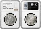 3 mark Anhalt-Dessau 3 mark 1914 A, NGC MS63, Frederick II and Marie von Baden -