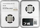 25 cents Netherlands 25 cents 1827 B, NGC AU58, King William I (1815-1840) Top Pop 1/0 -