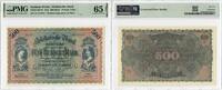  German States   1922, PMG 65 EPQ,  Sachsische Bank  Pick# S954b 500 Mark 1922 