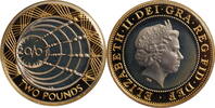 2 pounds Great Britain 2 pounds 2001, PIEDFORT PROOF, Transatlantic radio centenary -