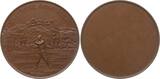 Schweiz - Montreux Einseitige Bronzemedaille o.J. (um 1910) v. Schlütter, auf den Golfclub MONTREUX GOLF LINKS Sehr selten, AU