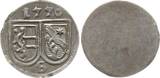 Salzburg, Erzbistum Einseitiger Pfennig 1770 Sigismund III., Graf von Schrattenbach, 1753 - 1771 UNC- mit feinem Prägeglanz