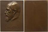 Österreich, 1. Republik Einseitige Bronzeplakette 1927 v. Tautenhayn, a.d. 70. Geburtstag des Chirurgen Alexander Fraenkel, 1857 - 1941 Selten, EF, mattiert, kl. Kr.