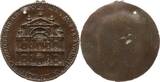 Frankreich, Königreich, Stadt Paris Einseitige Bronzegussmedaille 1627 (späterer Guss) Louis XIII., 1610-1643, Bau der Kirche Saint-Paul-Saint-Louis, Ansicht Fassade VF-EF, kl. Loch, abgebrochene Öse