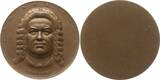 Österreich, 1. Republik Einseitige Bronzemedaille o.J. von Arnold Hartig auf Johann Sebastian Bach, 1685 - 1750 UNC-, mattiert