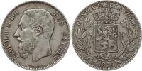 Belgien, Königreich 5 Francs Leopold II., 1865 - 1909 -