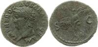 Römische Kaiserzeit, Rom As Nero, 54 - 68, belorb. Büste n.l. / Roma mit Schild, darauf SPQR -