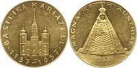 Vergoldete Bronzemedaille 1957 Österreich, 2. Republik v. Wild, 800 Jahre Mariazell, Rs.-Stempel: Magna Mater Austria 1955 PP, min. Kr.