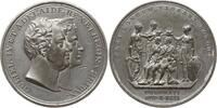 Großbritannien Zinnmedaille William IV., 1830-1837, v. Halliday, Coronation, Doppelbüste William u. Adelaide -