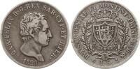 Italien - Sardinien 5 Lire 1829 Carlo Felice, 1821 - 1831, Genua Fast se... 67.71 &pound;  +  8.46 &pound; shipping