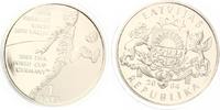 Lettland 1 Lats 2004 WM 2006 Silber PP -