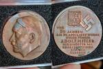Medaille Drittes Reich von Krischker 50. Geburtstag von Adolf Hitler Bronze -