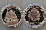 Congo 1000 Francs San Carlos Schiff -