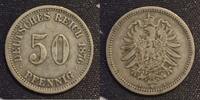  1876 A 50 Pfennig SS 10.30 &pound;  +  6.27 &pound; shipping