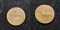  1848 ROSTOCK 1 Pfennig ss 14.17 &pound;  +  6.27 &pound; shipping
