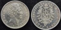  1876 5 Mark Bayern Ludwig II Gereinigt / berieben Details vorz&uuml;glich / ... 283.38 &pound;  +  6.87 &pound; shipping