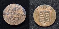  1792 1 Pfennig 1792 Sachsen Weimar Eisenach ss kl Schr&ouml;tlingsfehler 34.34 &pound;  +  6.87 &pound; shipping