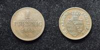  1865 Sachsen Altenburg Pfennig Ernst vz 42.94 &pound;  +  6.87 &pound; shipping