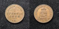 1858 1 Pfennig 1858 A Sachsen - Weimar - Eisenach Carl Alexander ss-vz 12.88 &pound;  +  6.27 &pound; shipping