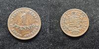  1868 Sachsen Coburg Gotha Cu 1 Pfennig 1865 B Ernst II. 1844-1893 ss-vz 30.06 &pound;  +  6.87 &pound; shipping