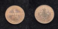  1866 B Pfennig Sachsen vz-st 28.34 &pound;  +  6.87 &pound; shipping