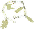 Schmuck o. J Thomas L. Mott TLM Seltenes Vintage Karibische Inseln Bettelarmband VF