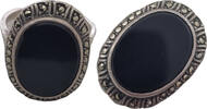 Schmuck Ring Antik mit Markasitten und schwarzem Onyx. 800er Silber Gr. 53 -