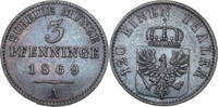 Brandenburg Preussen 3 Pfennige Wilhelm I. (1861 - 1888) -