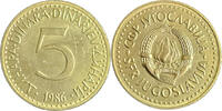Jugoslawien 5 Dinar Umlaufmünze -