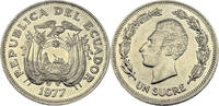 Ecuador 1 Sucre 1977 Umlaufmünze vz 1.73 £  +  8.24 £ shipping