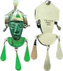 Mexiko Anhänger o. J Vintage Malachit geschnitzt emailiiert Azteken Maya... 52.02 £  +  8.24 £ shipping