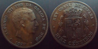 Espagne, Spain 10 centimos Espagne, Spain, 10 centimos 1877, diez centimos, Alphonso XII, KM.675 TTB+ -
