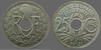 France Lindauer 1931, G.380 SUPERBE, patine 25 centimes  vz