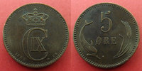 Danemark, Denmark Danemark, Denmark, Christian IX, 5 ores 1882, KM.794.1 TTB+ -