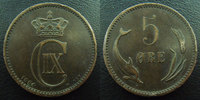 Danemark, Denmark Danemark, Denmark, Christian IX, 5 ores 1904, KM 794.2 TTB -