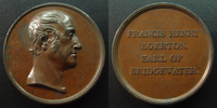 Grande Bretagne, Great Britain, Medaille, Medals medal Grande Bretagne, Great Britain, médaille, medal bronze 42 mm, Francis Henry Egerton earl of Bridgewater 1837-1901, 39,94 grms, T -