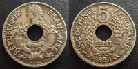 Indochine 5 centimes INDOCHINE Française, 5 centimes 1938, LEC.120 TTB+ -
