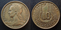 Madagascar 10 francs Madagascar, 10 francs 1953, LEC.109 TTB+ -