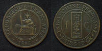 Indochine 1 cent Indochine Française, 1 cent 1885 A, LEC.37 presque TTB -