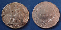 Indochine Indochine Française, 10 centième 1937 argent, LEC.INDO 174 légères traces de nettoyage sinon TTB à SUP - silver -