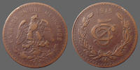 Mexique, Mexico, Mexican 5 centavos Mexico, Mexique, 5 centavos 1915 M, KM.422 TB à TTB -