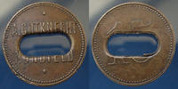 Mulhouse 15 pfennig Mulhouse, Alsace Haut Rhin, Mulhausen in Elsass, jeton de 15 pfennig, trou oblong, A.GUTKNECHT, Zum Nordfeld, Marchand 325.1b pt -